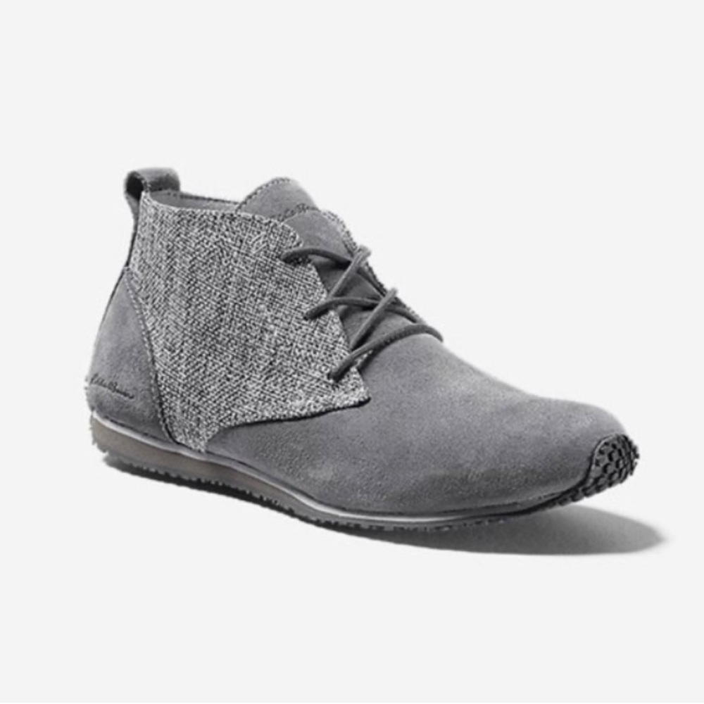 Eddie Bauer Transition Chukka‎ boot lace up gray suede woven size 8.5